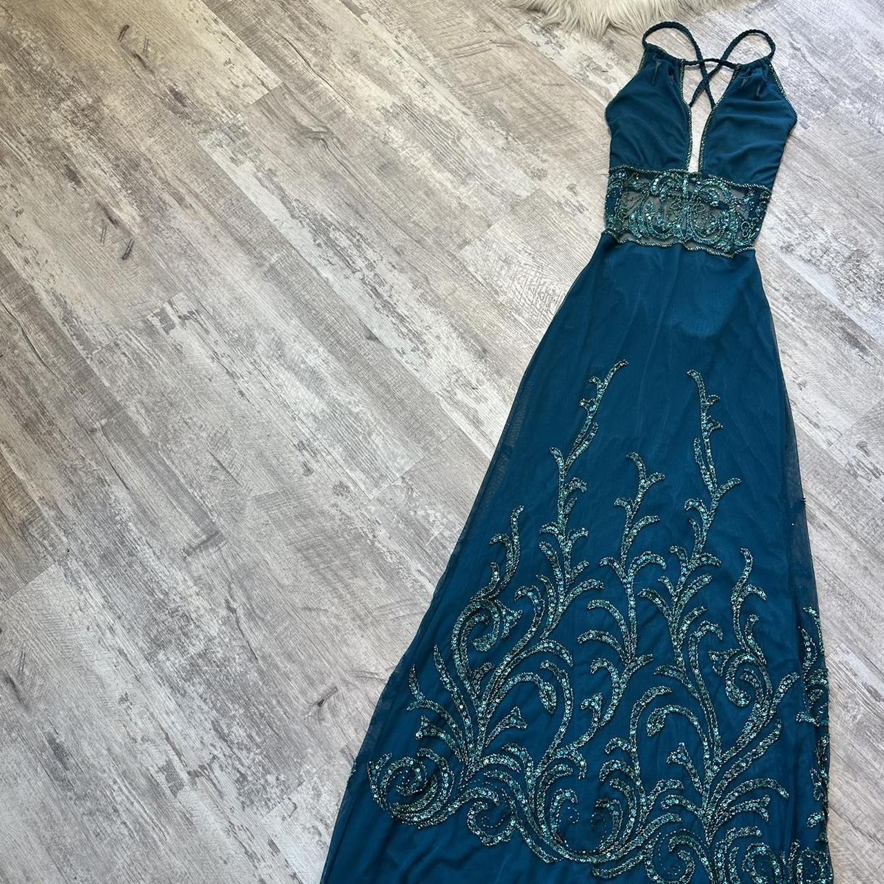 Beautiful Stunning Rare Teal Exquisite Beading Long Chiffon Ball Gown Evening Dress Prom Dress Birthday Party Dress gh3808