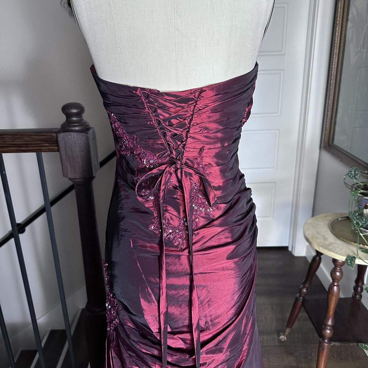 Fuchsia Vintage Fashion Stunning Elegant Exquisite Beaded Long Satin Formal Prom Dress Evening Dress Birthday Party Dress Ball Gown Graduation Dress gh3912