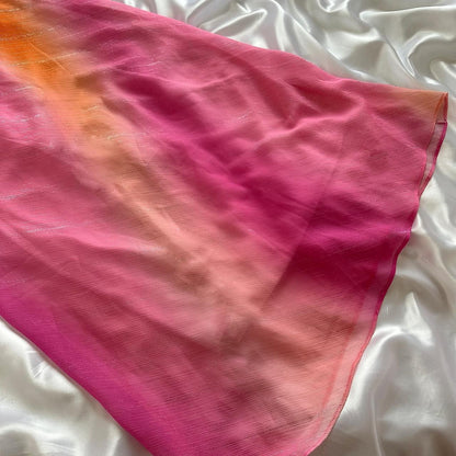 Gradient Pink Orange Retro Fashion Glitter Long Chiffon Ball Gown Evening Gown Party Dress Prom Gown gh3868