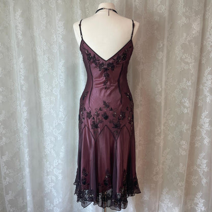 Pink Brown Beaded Formal Prom Dress Chiffon Pretty Floral Long/Short Homecoming Dress Date Dress Party Dress gh4619
