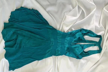 Blue Vintage Fairy Short Satin Homecoming Dress Party Dress Birthday Dress Prom Dress gh4667