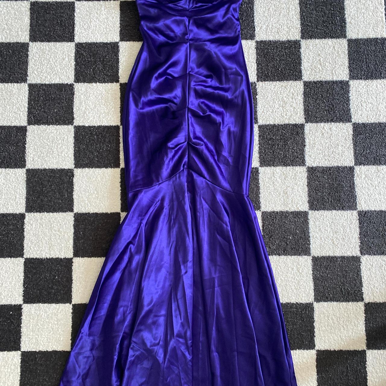 Dark Purple Vintage Fashion Shiny Rhinestone Elegant Long Satin Ball Gown Evening Dress Birthday Party Dress Prom Dress gh3956