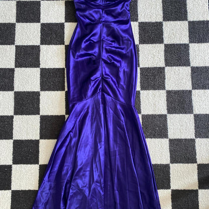 Dark Purple Vintage Fashion Shiny Rhinestone Elegant Long Satin Ball Gown Evening Dress Birthday Party Dress Prom Dress gh3956