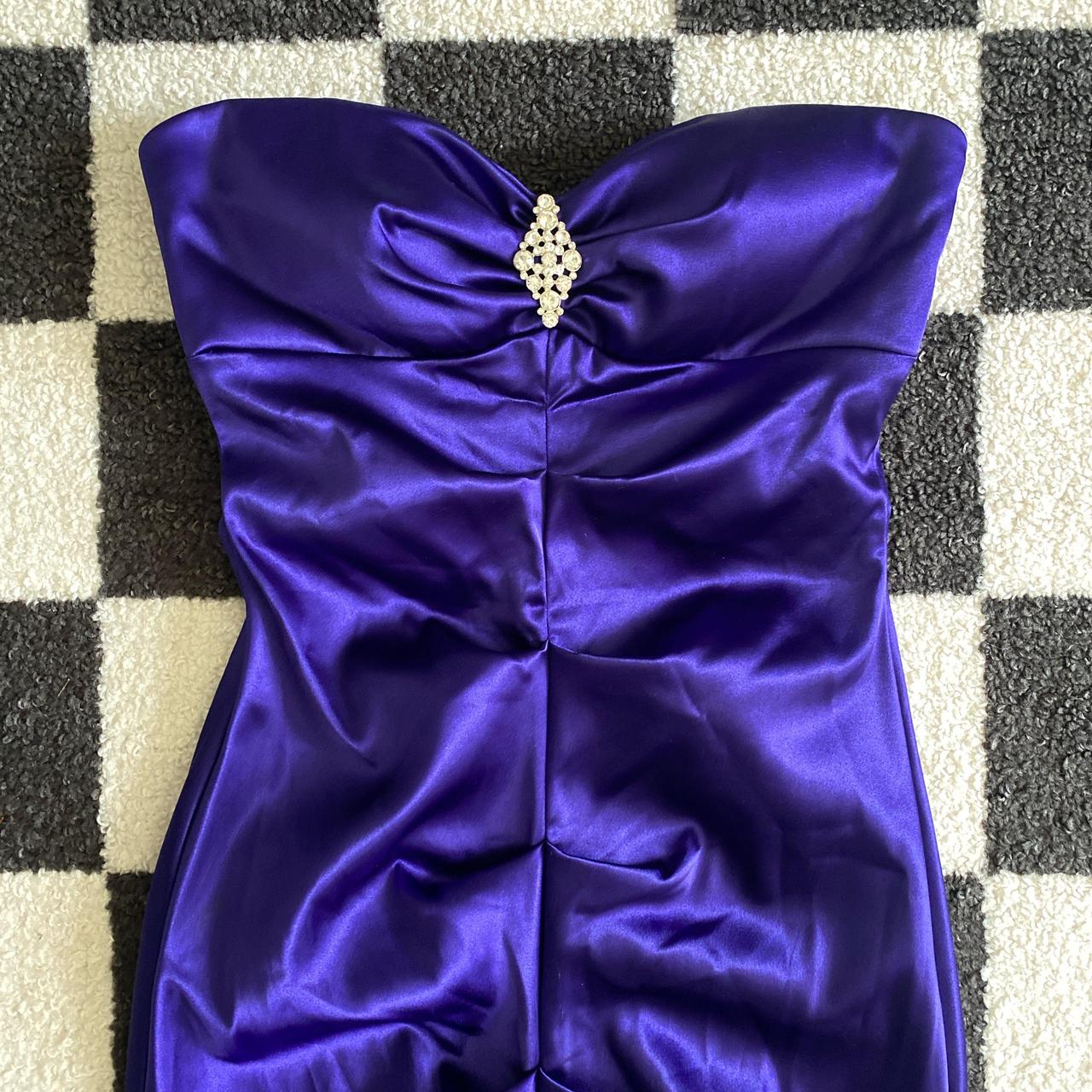 Dark Purple Vintage Fashion Shiny Rhinestone Elegant Long Satin Ball Gown Evening Dress Birthday Party Dress Prom Dress gh3956