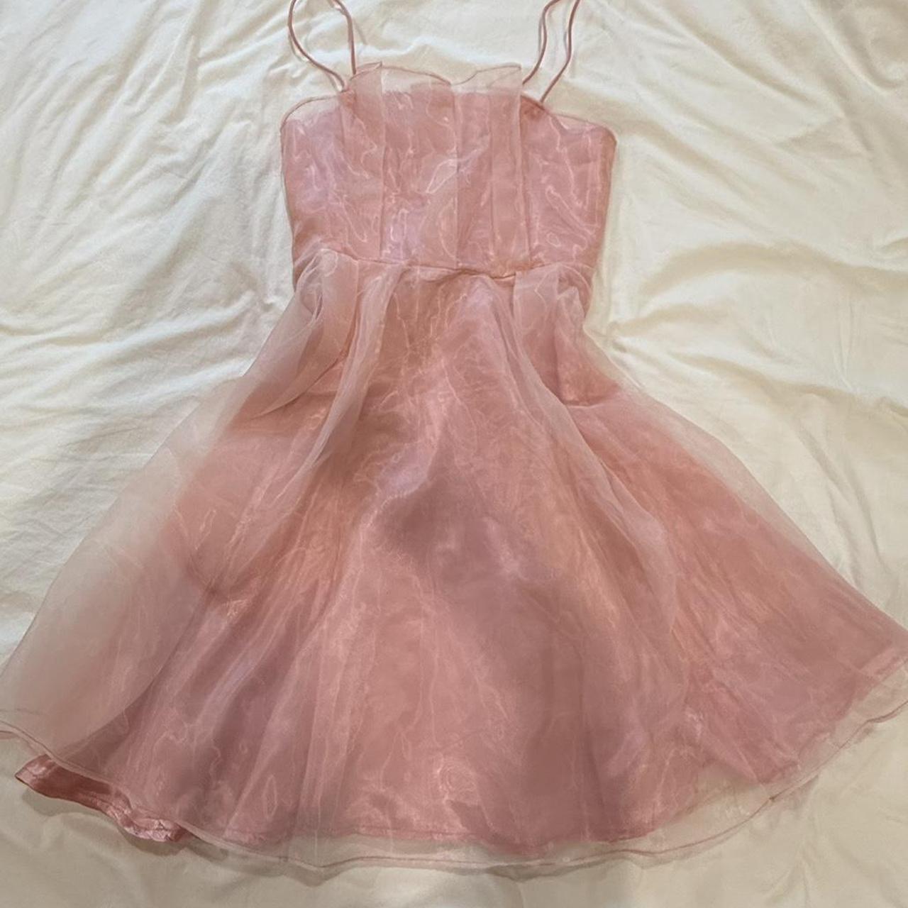 Pink Sweet Elegant Cute Short Spaghetti Straps Satin Tulle Homecoming Dress Prom Dress Evening Dress Party Dress gh4177