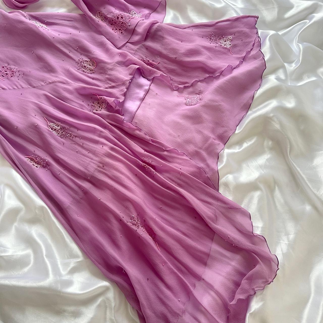 Pink Purple Fashion Elegant Exquisite Beaded Strapless Long Chiffon Ball Gown Evening Gown Party Dress gh3476
