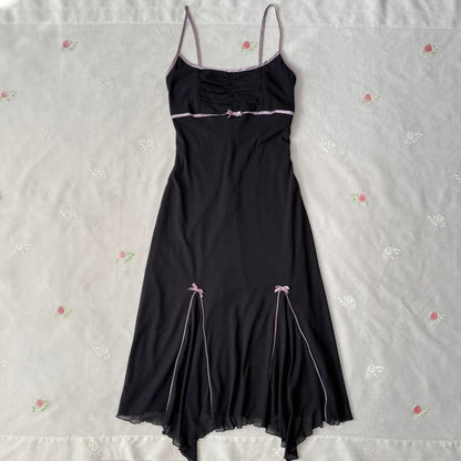 Black Vintage Elegant Pink Lace Spaghetti Strap Short/Long Women Chiffon Homecoming Dress Prom Dress Evening Dress Party Dress gh4127