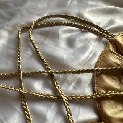 Gold Gorgeous Beautiful Charming Elegant Exquisite Floral Beaded Strapless Long Satin Chiffon Ball Gown Evening Dress Party Dress Prom Dress gh3824