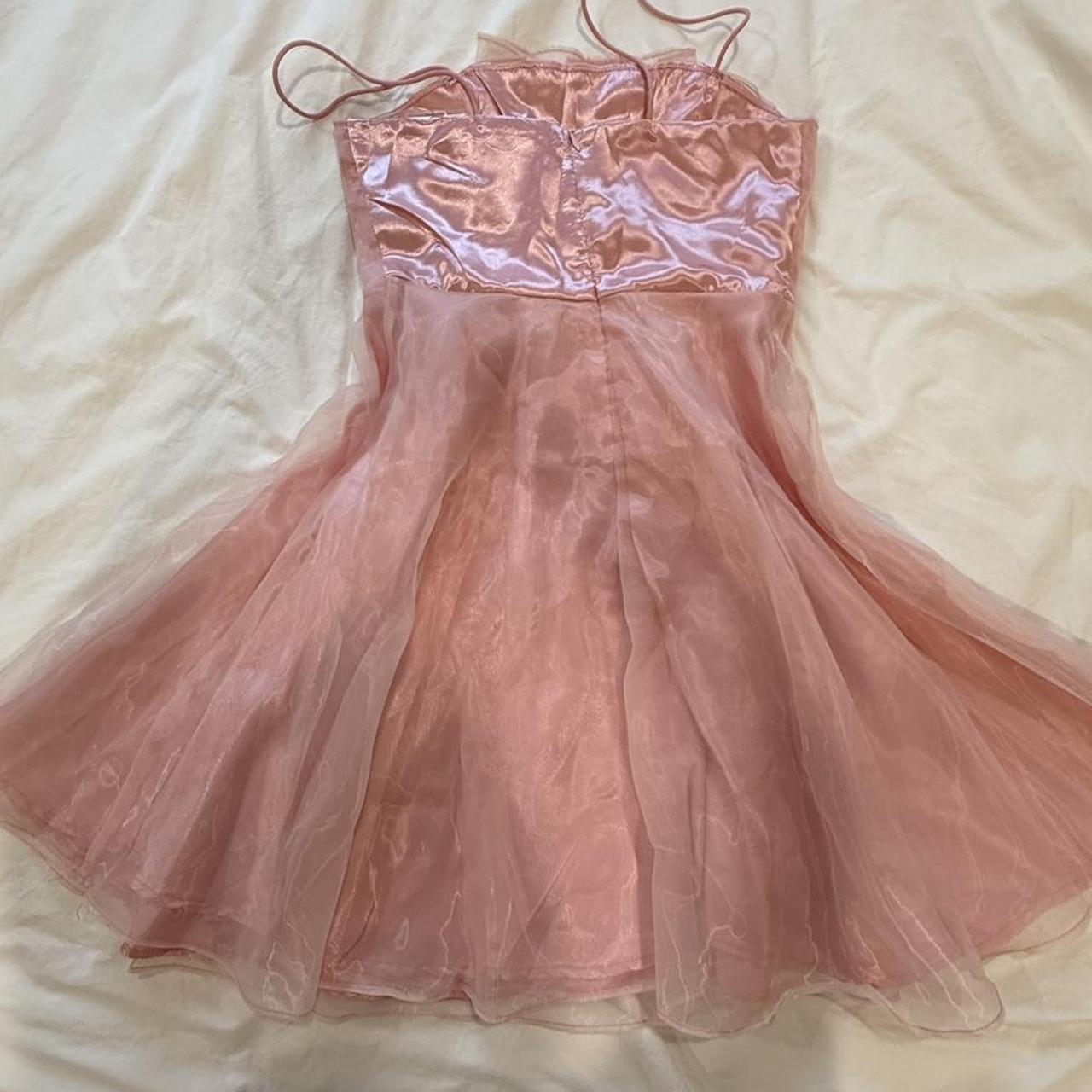 Pink Sweet Elegant Cute Short Spaghetti Straps Satin Tulle Homecoming Dress Prom Dress Evening Dress Party Dress gh4177