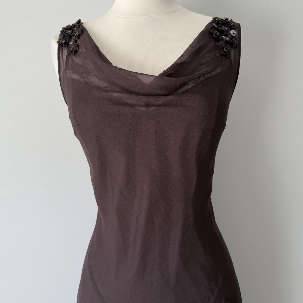 Brown Vintage Gorgeous Elegant Exquisite Floral Beading Long Chiffon Homecoming Dress Prom Dress Evening Dress Party Dress gh4124