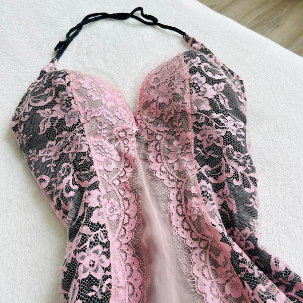 Pink Fashion Suspender Exquisite Lace Long Ruffled Ball Gown Evening Dress Party Dress gh3301