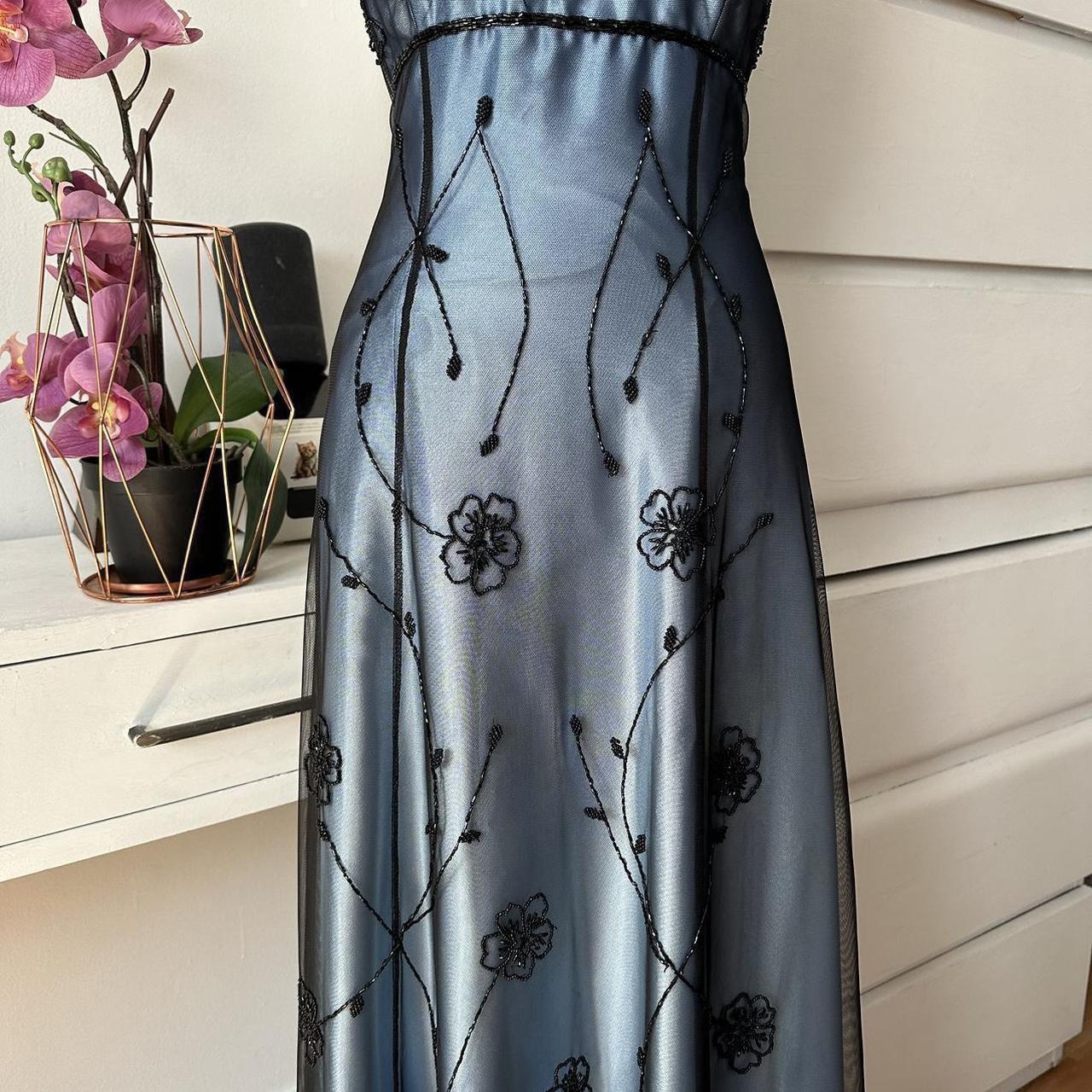 Blue Gorgeous Vintage Elegant Exquisite Beaded Suspender Long Tulle Ball Gown Evening Gown Party Dress Prom Gown gh3877