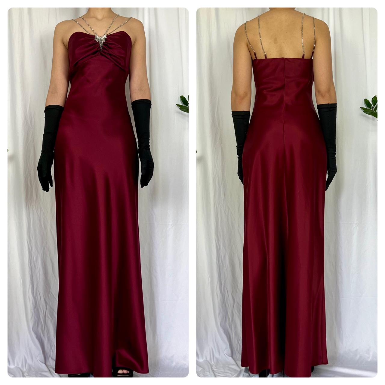Burgundy Red Gorgeous Retro Fashion Rhinestone Gown Sweetheart Neck Long Satin Ball Gown Evening Gown Party Dress Prom Gown gh3715