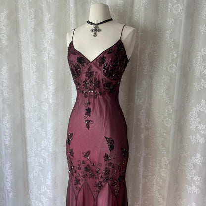 Pink Brown Beaded Formal Prom Dress Chiffon Pretty Floral Long/Short Homecoming Dress Date Dress Party Dress gh4619