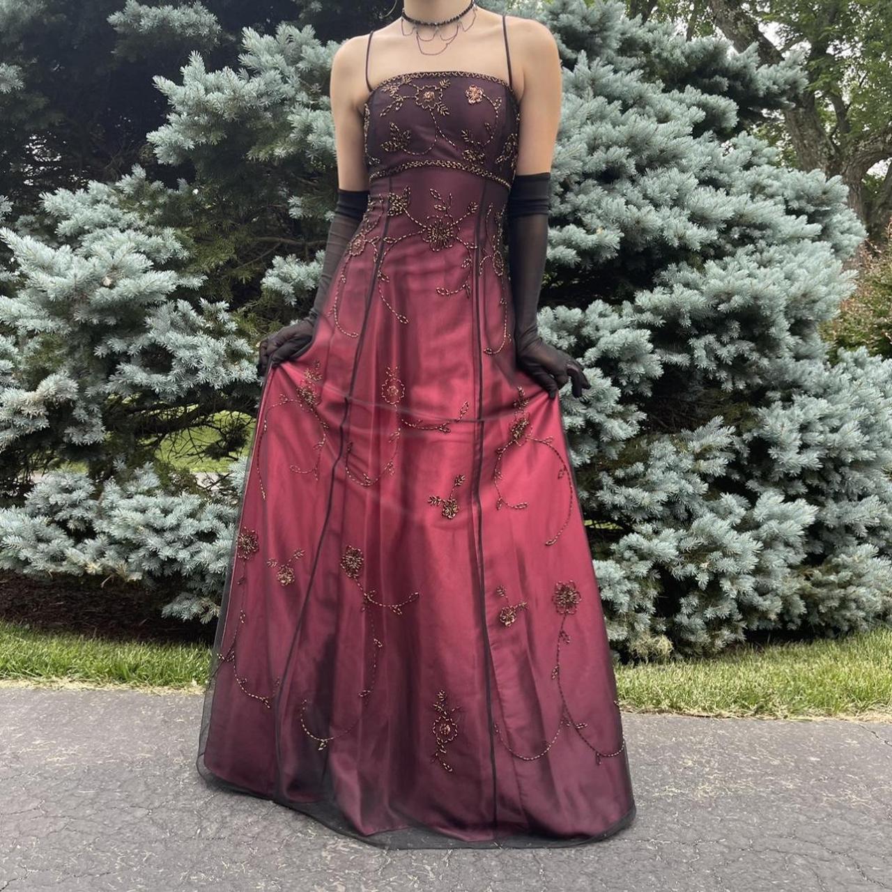 Burgundy Delicate Beaded Long Tulle Elegant Ball Gown Evening Dress Formal Birthday Party Dress Prom Dress gh3615