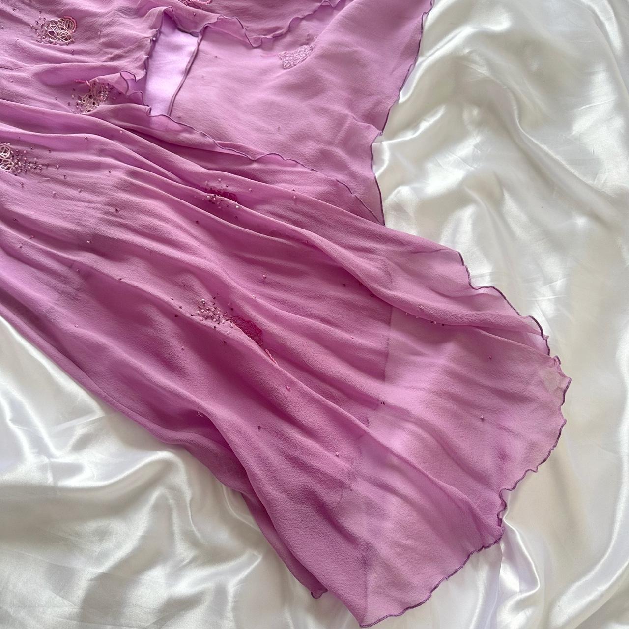 Pink Purple Fashion Elegant Exquisite Beaded Strapless Long Chiffon Ball Gown Evening Gown Party Dress gh3476