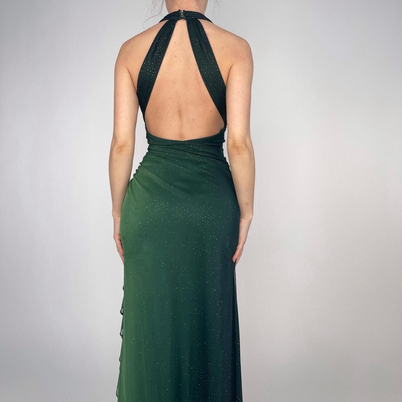 Green Gradient Sparkling Fairy Retro Long Chiffon Bodycon Slim Formal Prom Dress Evening Dress Birthday Party Dress Graduation Prom Dress gh3892