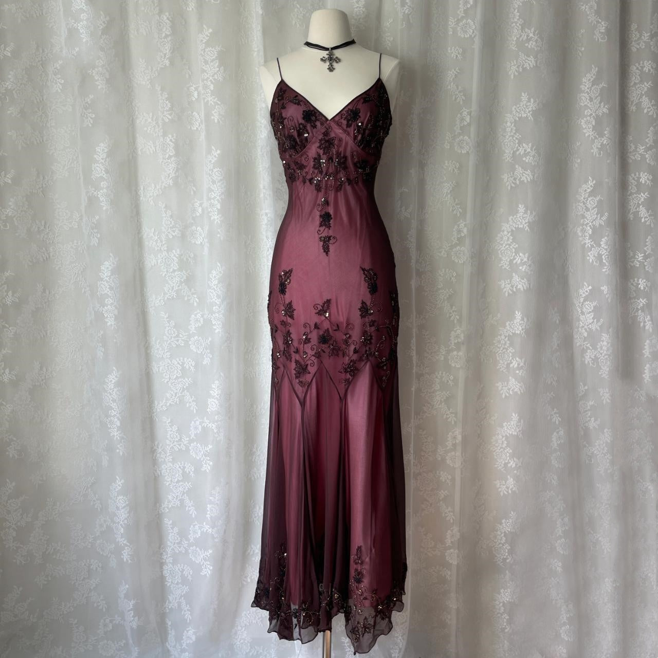 Pink Brown Beaded Formal Prom Dress Chiffon Pretty Floral Long/Short Homecoming Dress Date Dress Party Dress gh4619