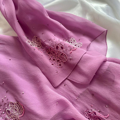 Pink Purple Fashion Elegant Exquisite Beaded Strapless Long Chiffon Ball Gown Evening Gown Party Dress gh3476