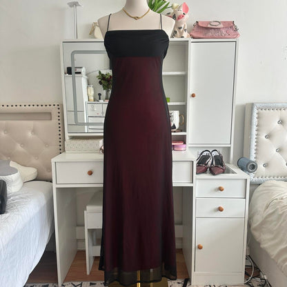 Crimson Vintage Fashion Stunning Elegant Long Chiffon Gothic Prom Dress Evening Gown Birthday Party Dress Prom Dress Graduation Dress gh3885