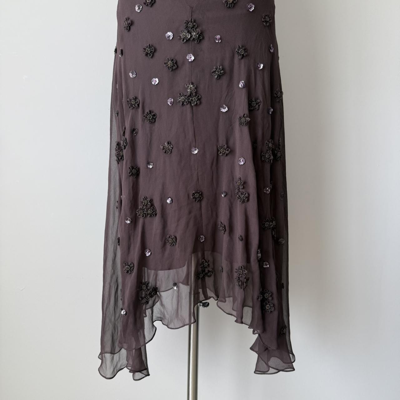 Brown Vintage Gorgeous Elegant Exquisite Floral Beading Long Chiffon Homecoming Dress Prom Dress Evening Dress Party Dress gh4124