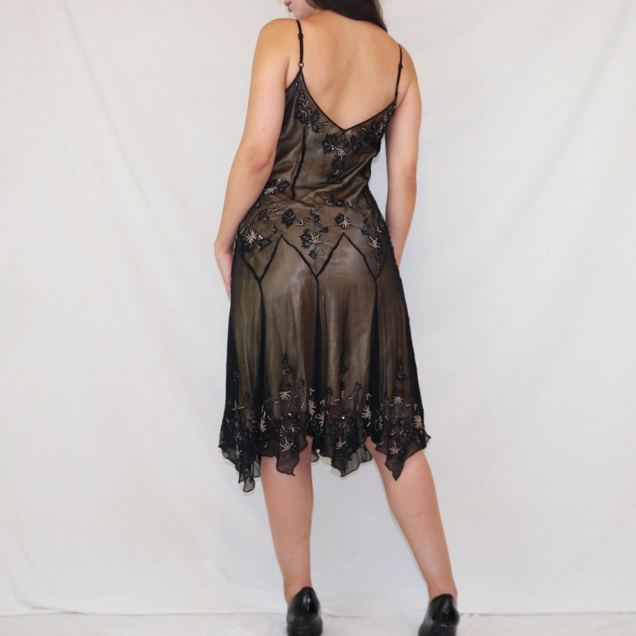 Brown Beaded Vintage Y2K Fairy Short/Mid-Length Tea Length Chiffon Homecoming Dress Birthday Party Dress gh5090