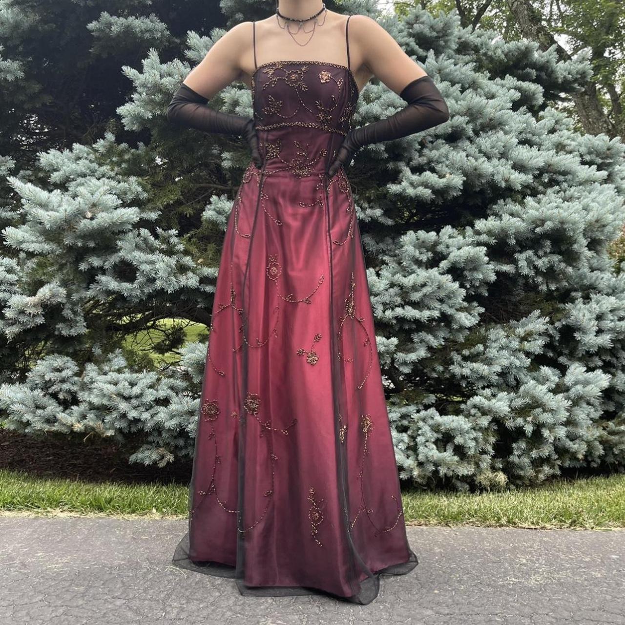 Burgundy Delicate Beaded Long Tulle Elegant Ball Gown Evening Dress Formal Birthday Party Dress Prom Dress gh3615