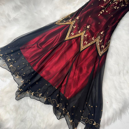 preppydressess-Burgundy Retro Exquisite Short/Long Prom Dress Chiffon Homecoming Dress Birthday Party Dress gh5011