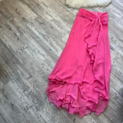 Pink Beaded Beautiful Elegant Two Piece Maxi Vacation Party Dress gh4309