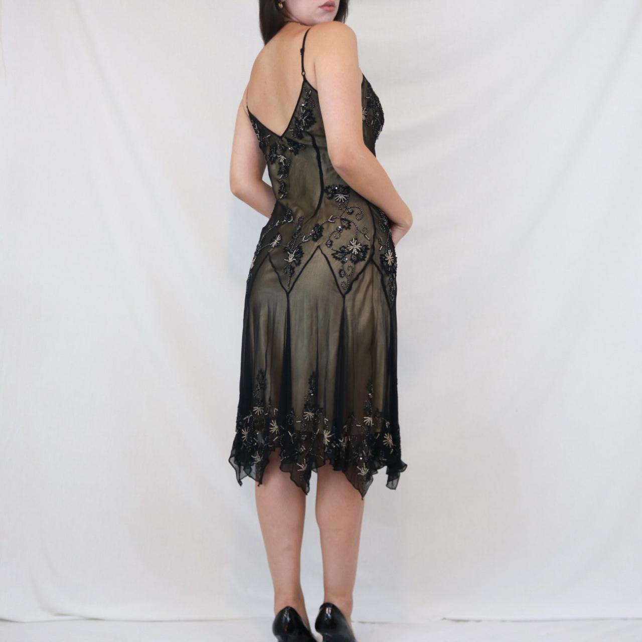 Brown Beaded Vintage Y2K Fairy Short/Mid-Length Tea Length Chiffon Homecoming Dress Birthday Party Dress gh5090
