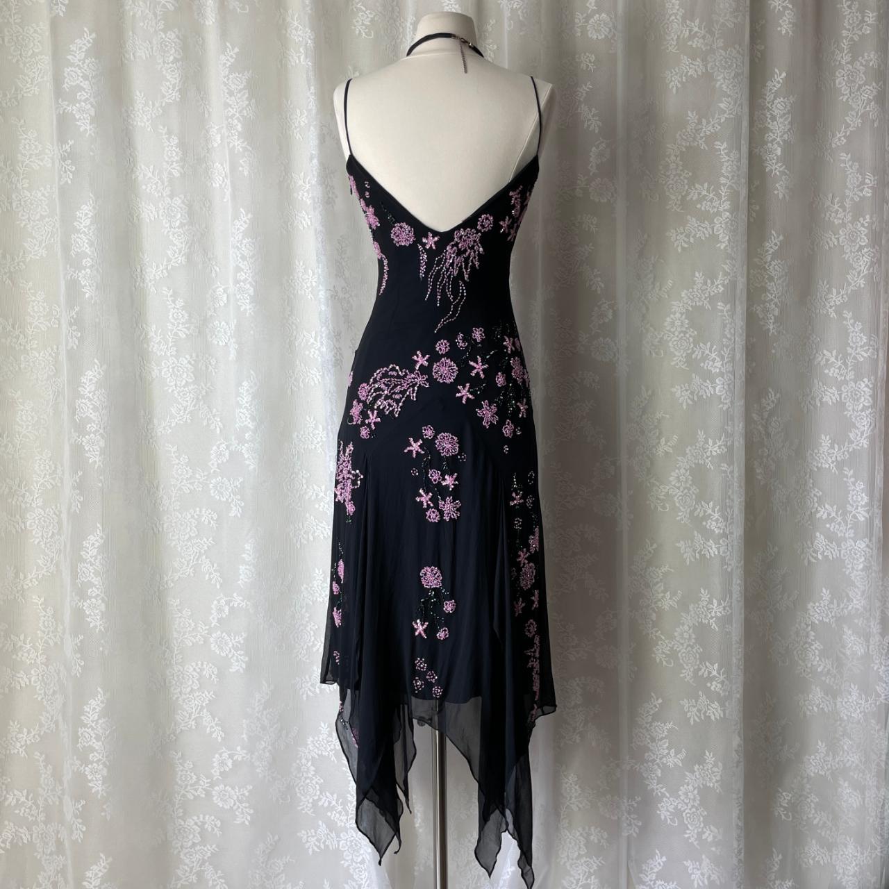 Black Pink Floral Beaded Formal Prom Dress Chiffon Long/Short Homecoming Dress Party Dress gh4620