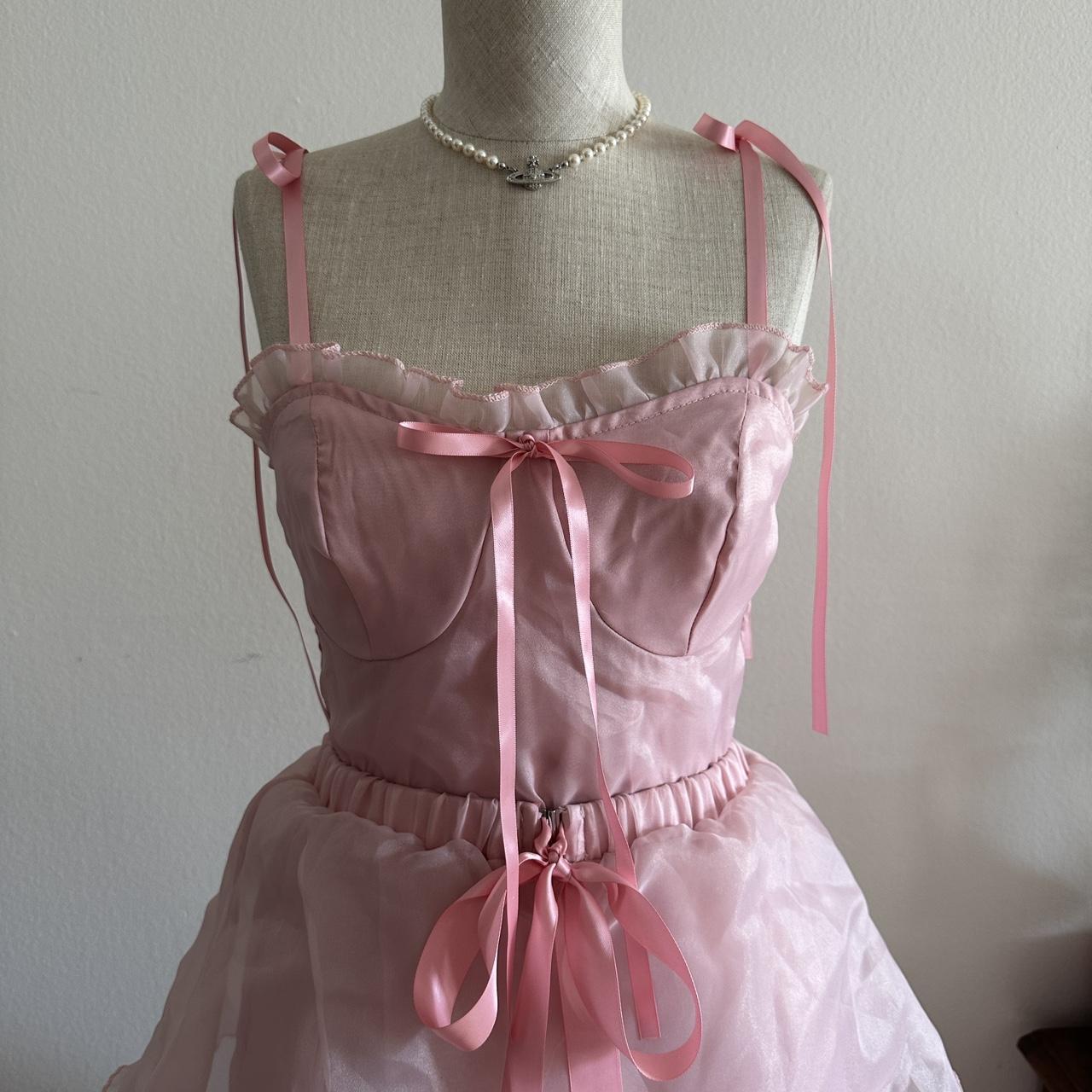 Pink Cascading Ruffle Dress Sweet Elegant Cute Short/Long Spaghetti Strap Satin Tulle Homecoming Dress Prom Dress Evening Dress Party Dress gh4178