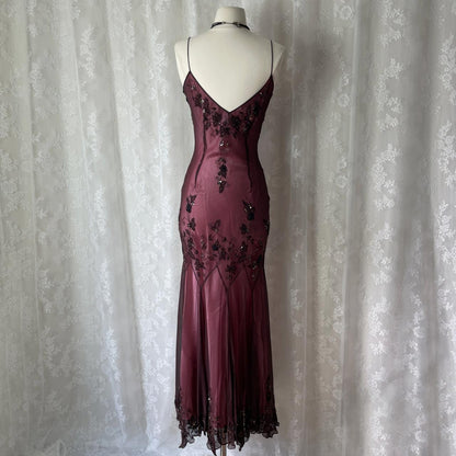 Pink Brown Beaded Formal Prom Dress Chiffon Pretty Floral Long/Short Homecoming Dress Date Dress Party Dress gh4619