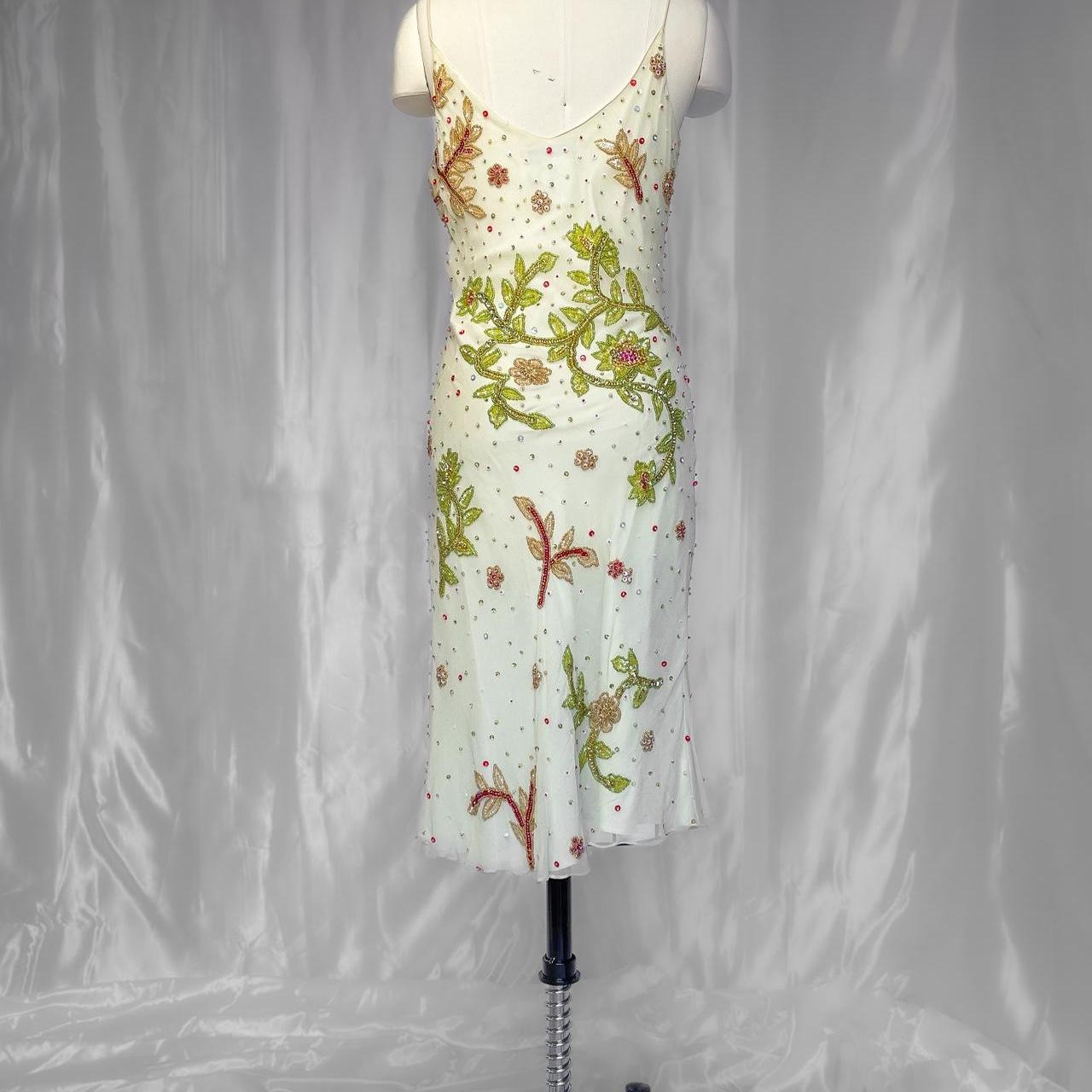 White gorgeous exquisite colorful floral beaded long chiffon Prom dress evening dress party dress gh5094