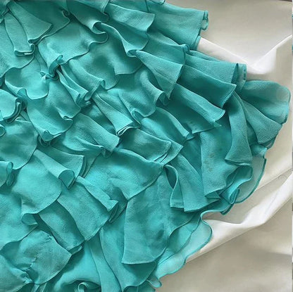 Blue ruffled fairy chiffon homecoming dress party dress birthday dress prom dress gh4668
