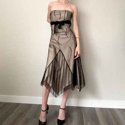 BBrown Beaded Short Chiffon Homecoming Dress Birthday Party Dress gh5086