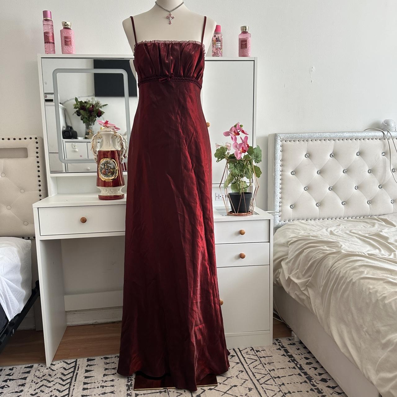 Burgundy Vintage Shiny Fashion Stunning Elegant Long Chiffon Tulle Cute Sweet Prom Dress Evening Gown Birthday Party Dress Prom Dress Graduation Dress gh3886