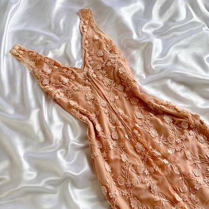 Blush pink light pink gorgeous exquisite vintage fashion floral long elegant chiffon ball gown evening dress birthday party dress prom dress Bridesmaids Dresses gh3645