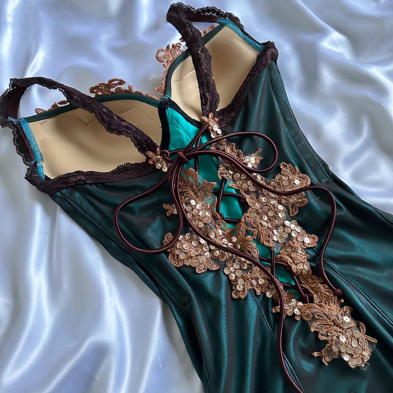 Turquoise Beautiful Fantasy Vintage Elegant Delicate Floral Sequin Beaded Bustier Midi Satin Homecoming Gown Prom Gown Evening Gown Party Gown Graduation Gown gh3941