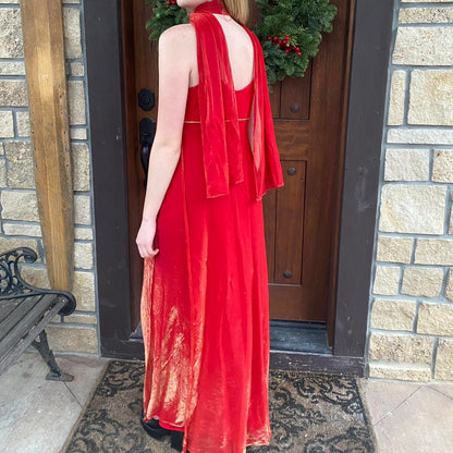 Pretty Red Gold Rainbow Elegant Spaghetti Strap Long Chiffon Tulle Ball Gown Evening Dress Party Dress Prom Dress gh3740