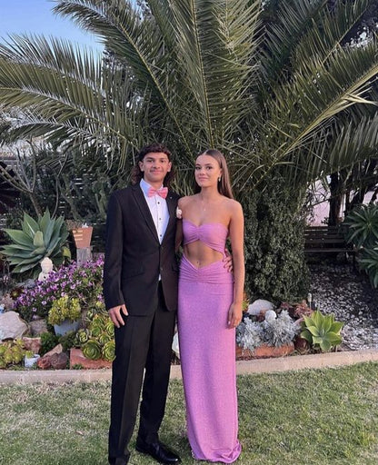 Sexy Sheath Strapless Pink  Prom Dresses P1224