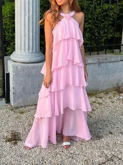 Classic Pink Prom Dresses Long Prom Gown 22th Birthday Outfit P1381