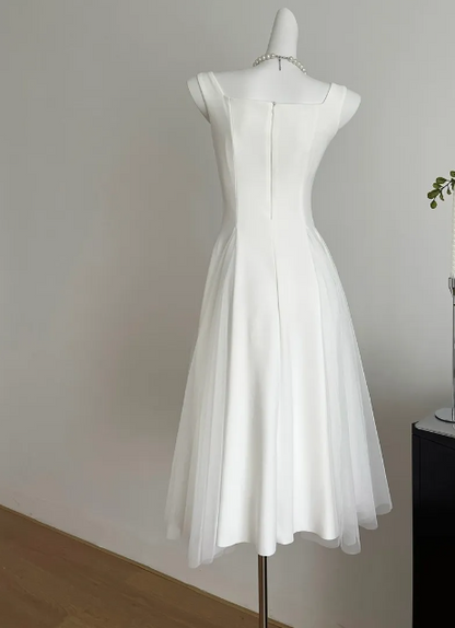 A Line Square Neck Prom Dress Elegant Evening Gown P1474