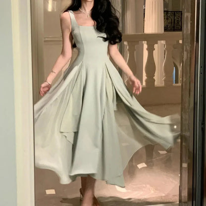 A Line Square Neck Prom Dress Elegant Evening Gown P1474