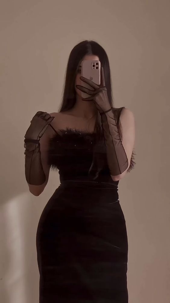 Sexy Sheath Straps Long Black Velvet Slit Feathers Prom Dress P1538