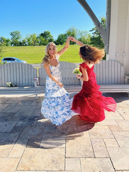 Sexy Straps Sleeveless Blue Prom Dress 22th Birthday Outfit P1390