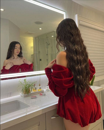 Sexy A line Off The Shoulder Burgundy 18th Birthday Dresses Short Birthday Outfits P1781