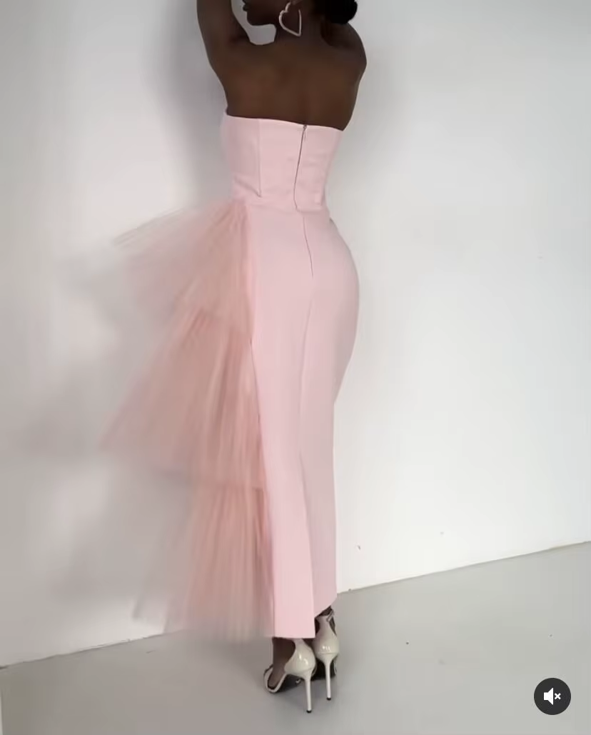 Simple Sheath Sweetheart Pink Long Prom Dresses P1829