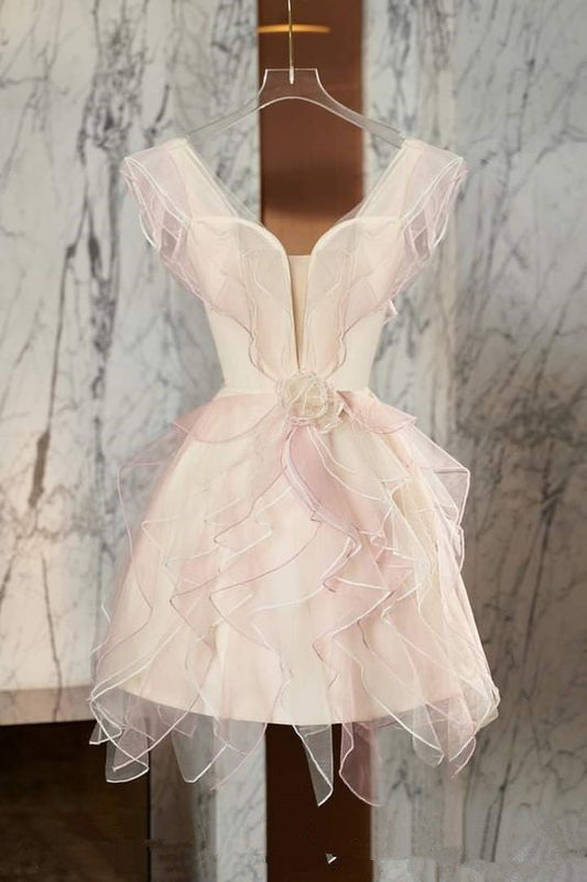vintage a-line pink homecoming dress 18th birthday outfits P2055