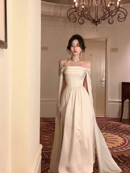 Sexy A Line Long Prom Dresses White 21th Birthday Outfits P2188